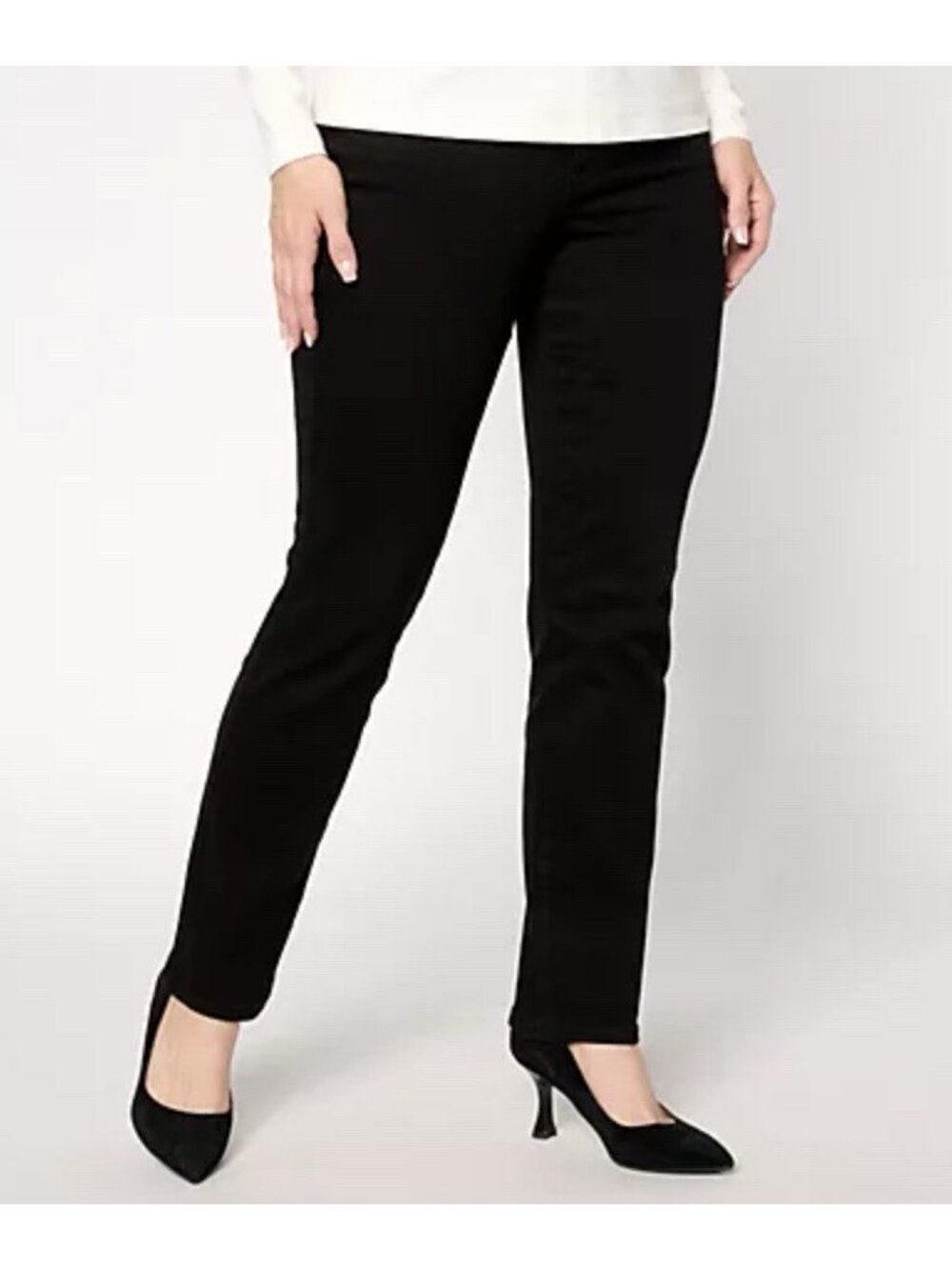 NWT NYDJ Sheri Slim Jeans Black Lift Tuck Technology - Women's Size 12 ($119)